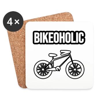 Fahrrad Design, Rad und Sport. Bike Love - Untersetzer (4er-Set) - Weiß - Vorne