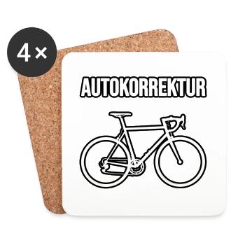 Autokorrektur - Bike - Untersetzer (4er-Set) - Weiß - Vorne