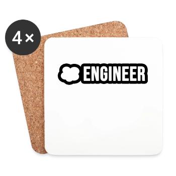 Cloud Engineer - Untersetzer (4er-Set) - Weiß - Vorne
