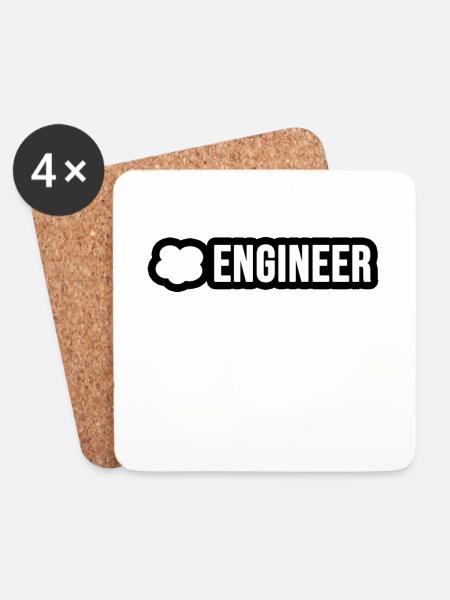 Cloud Engineer - Untersetzer (4er-Set) - Weiß