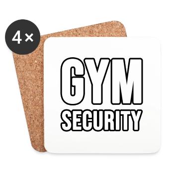 GYM Security - Untersetzer (4er-Set) - Weiß - Vorne