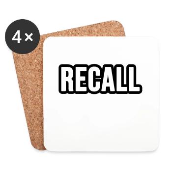 Recall - Dessous de verre (lot de 4) - blanc - Devant