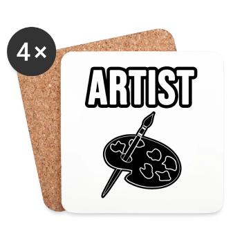 artist. artist - Coasters (set of 4) - white - Front