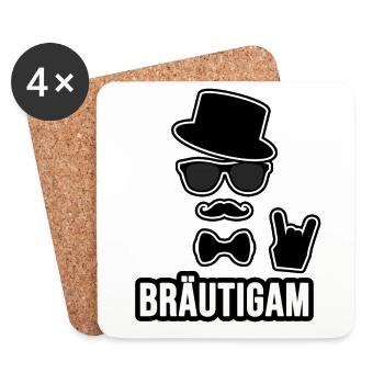 Cool Groom - Coasters (set of 4) - white - Front