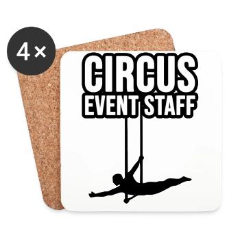 Zirkus Personal - Untersetzer (4er-Set) - Weiß - Vorne