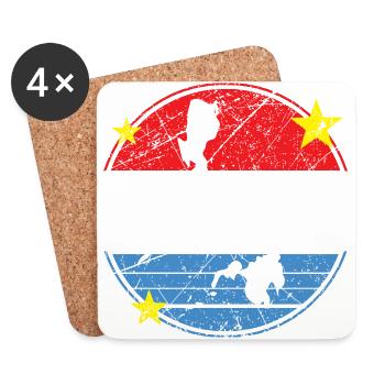Philippines Drapeau philippin Sun Pride I Cadeau - Dessous de verre (lot de 4) - blanc - Devant