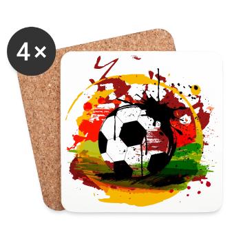 Football Allemagne - Dessous de verre (lot de 4) - blanc - Devant