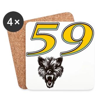 59 styler département - Dessous de verre (lot de 4) - blanc - Devant