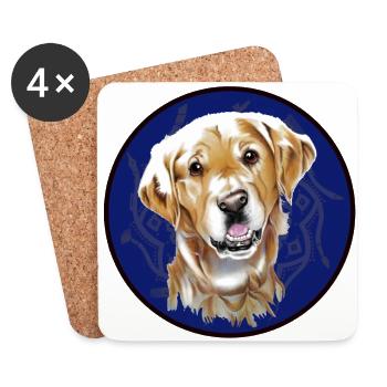 Golden Redriever - Coasters (set of 4) - white - Front