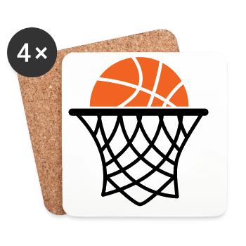 Basketball Basketballer - Untersetzer (4er-Set) - Weiß - Vorne