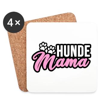 Hunde Mama, Dog Mum - Untersetzer (4er-Set) - Weiß - Vorne