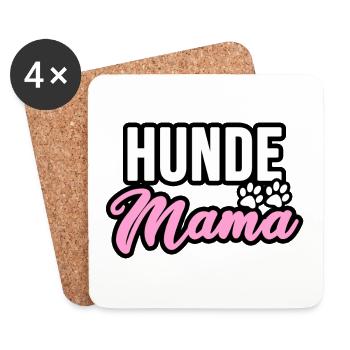Hunde Mama, Dog Mum - Untersetzer (4er-Set) - Weiß - Vorne