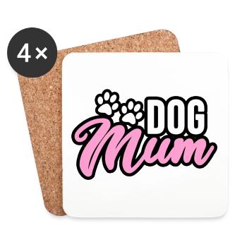 Hunde Mama, Dog Mum - Coasters (set of 4) - white - Front