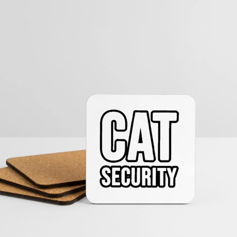 Hunde oder Katzen Security Untersetzer (4er-Set)