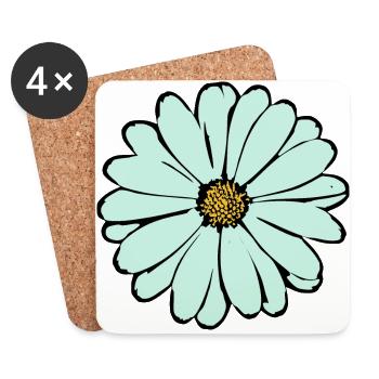 Cadeau pour la fête des mères : Idée de cadeau pour la fête des mères - Dessous de verre (lot de 4) - blanc - Devant