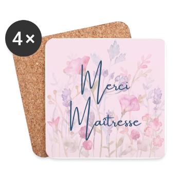 Thank you teacher - Coasters (set of 4) - white - Front