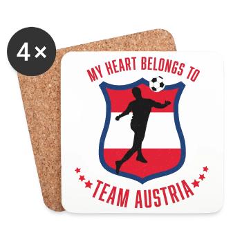 Football Team Austria - Coasters (set of 4) - white - Front