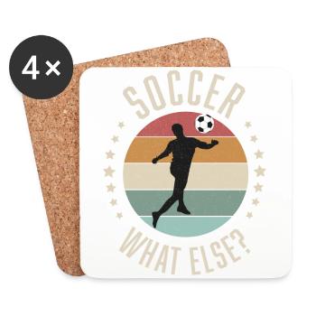 Soccer Quoi d’autre - Dessous de verre (lot de 4) - blanc - Devant