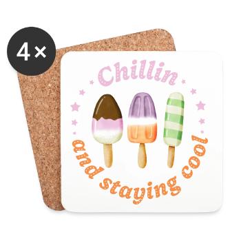 Staying Cool - Coasters (set of 4) - white - Front