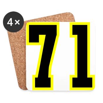 Maillot à 71 numéros - Dessous de verre (lot de 4) - blanc - Devant