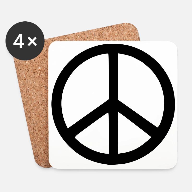 Peace - Untersetzer (4er-Set) - Weiß