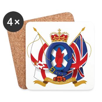 Scottish Loyalists - Coasters (set of 4) - white - Front
