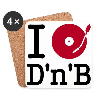 I dj / play / listen to drum and bass - Untersetzer (4er-Set) - Weiß - Vorne
