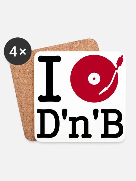 I dj / play / listen to drum and bass - Coasters (set of 4) - white