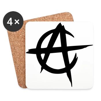 anarcho capitalism vector - Untersetzer (4er-Set) - Weiß - Vorne