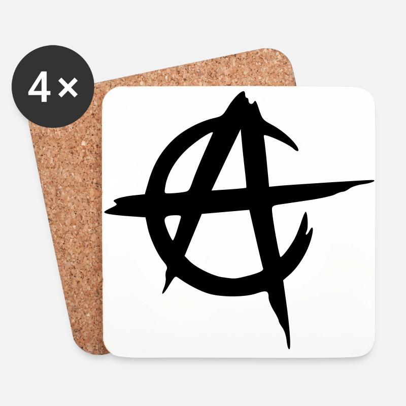 anarcho capitalism vector - Untersetzer (4er-Set) - Weiß