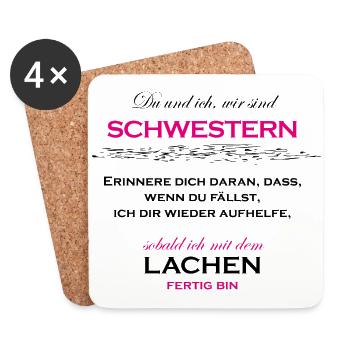 Schwestern - Untersetzer (4er-Set) - Weiß - Vorne