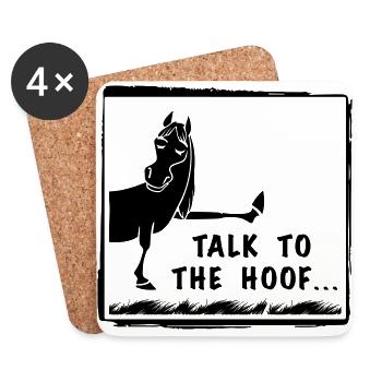 Talk to the Hoof Shirt. - Untersetzer (4er-Set) - Weiß - Vorne