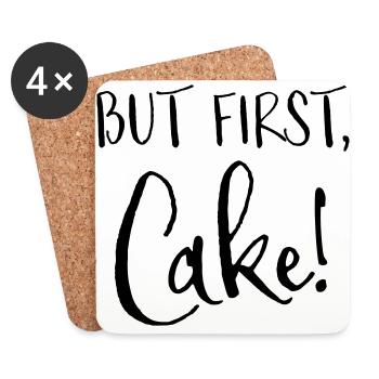Kuchen - Untersetzer (4er-Set) - Weiß - Vorne