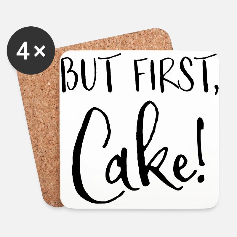 Kuchen - Untersetzer (4er-Set) - Weiß