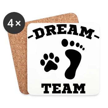 dream team - Untersetzer (4er-Set) - Weiß - Vorne