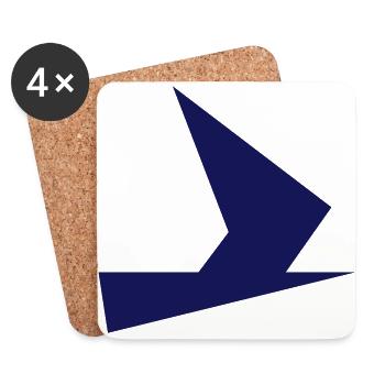 Schwertzugvogel - Untersetzer (4er-Set) - Weiß - Vorne