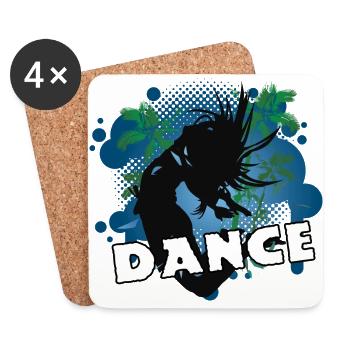 Logo_026_MOKE-D - Dessous de verre (lot de 4) - blanc - Devant
