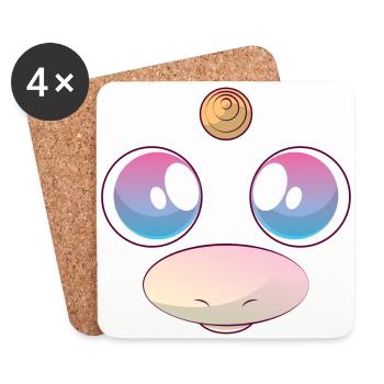 Unicorn Face - Untersetzer (4er-Set) - Weiß - Vorne
