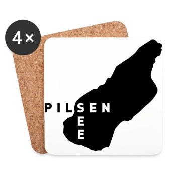 Pilsensee Original - Untersetzer (4er-Set) - Weiß - Vorne