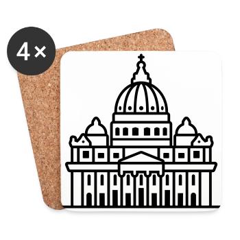 Home of Pontifex - Untersetzer (4er-Set) - Weiß - Vorne