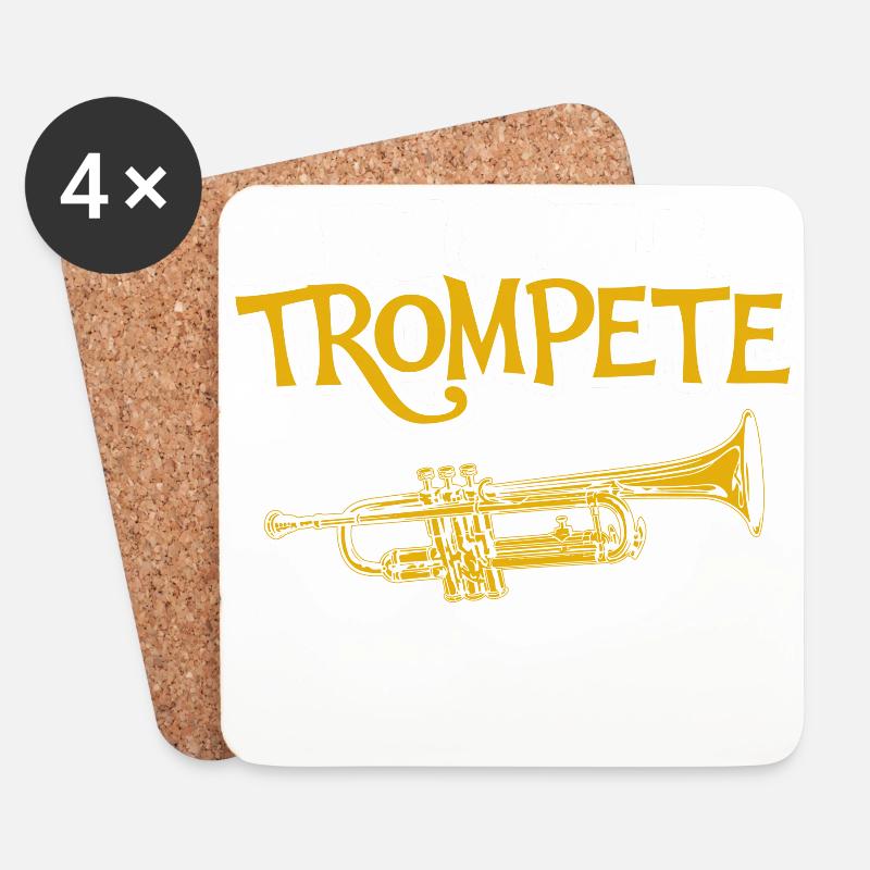 Trompete - Was ist deine Superkraft? - Untersetzer (4er-Set) - Weiß
