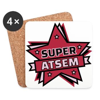 super atsem - Dessous de verre (lot de 4) - blanc - Devant