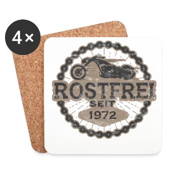 Born to ride biker oldtimer motorrad 1972 - Untersetzer (4er-Set) - Weiß - Vorne
