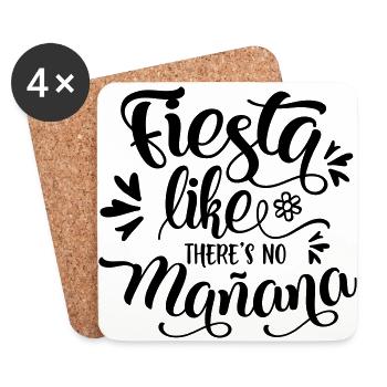 FIESTA COMME NON MANANA THERES - Dessous de verre (lot de 4) - blanc - Devant