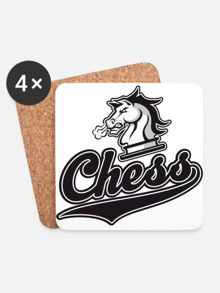 Chess Sports - Coasters (set of 4) - white