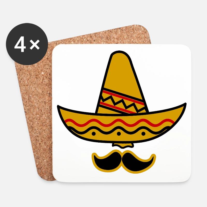Sombrero - Coasters (set of 4) - white