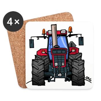 362 Red tractor 1455XL - Coasters (set of 4) - white - Front