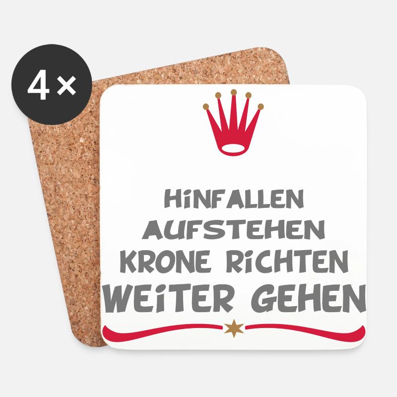 lustige Sprüche - Untersetzer (4er-Set) - Weiß