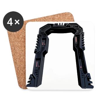 Stargate - Portal - Beamer - Coasters (set of 4) - white - Front