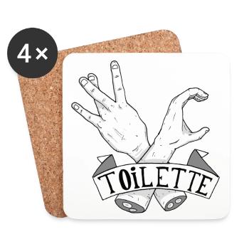 Approximative Translation # 3 - Coasters (set of 4) - white - Front